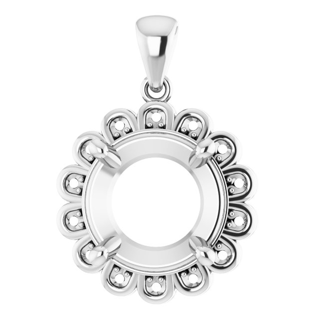 Floral-Inspired Halo-Style Pendant