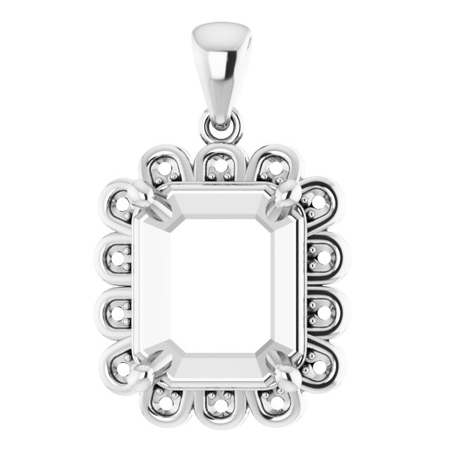 Floral-Inspired Halo-Style Pendant
