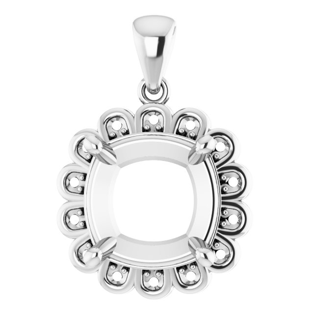 Floral-Inspired Halo-Style Pendant