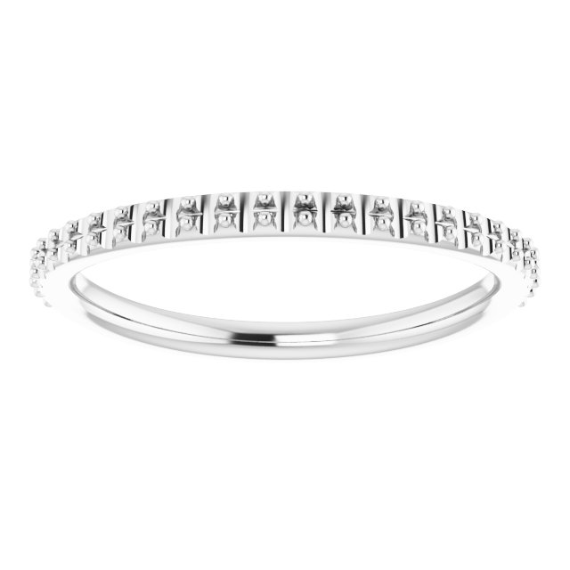 7.5 mm Square Wedding Band Mounting view 3