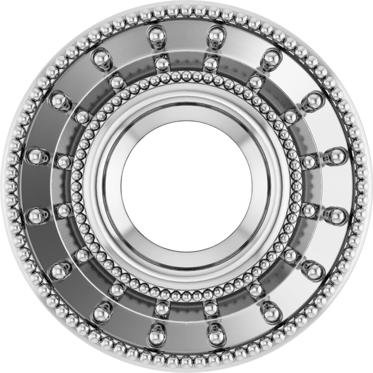 Bezel-Set Halo-Style Pendant