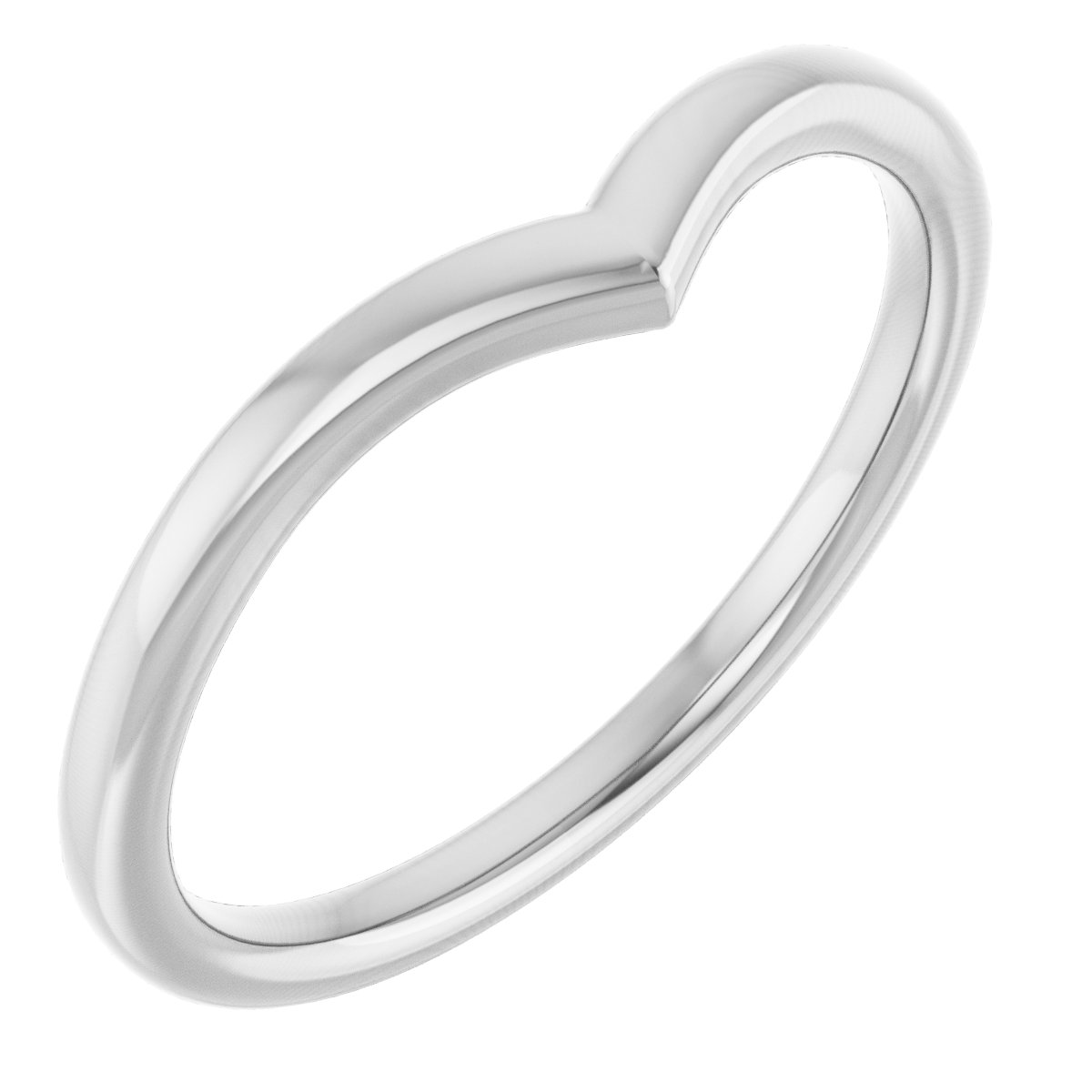 Sterling Silver V Contour Band