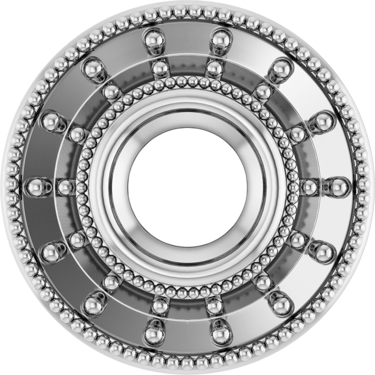 Bezel-Set Halo-Style Pendant