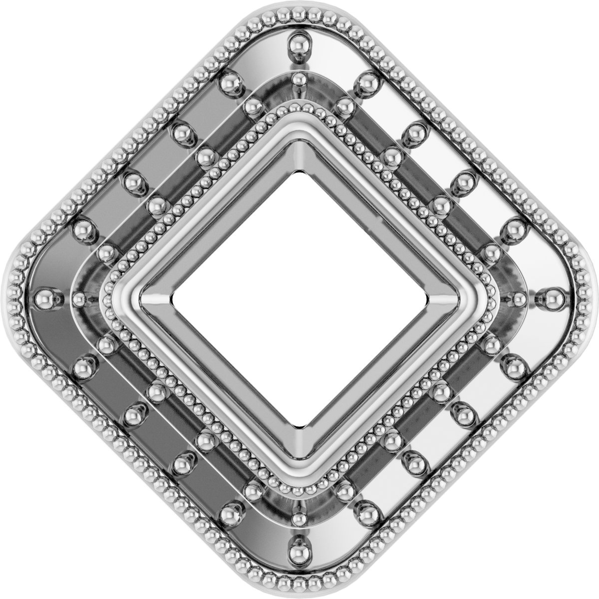 Bezel-Set Halo-Style Pendant