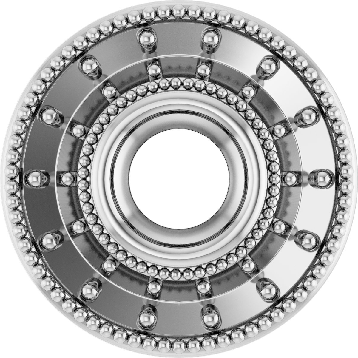 Bezel-Set Halo-Style Pendant