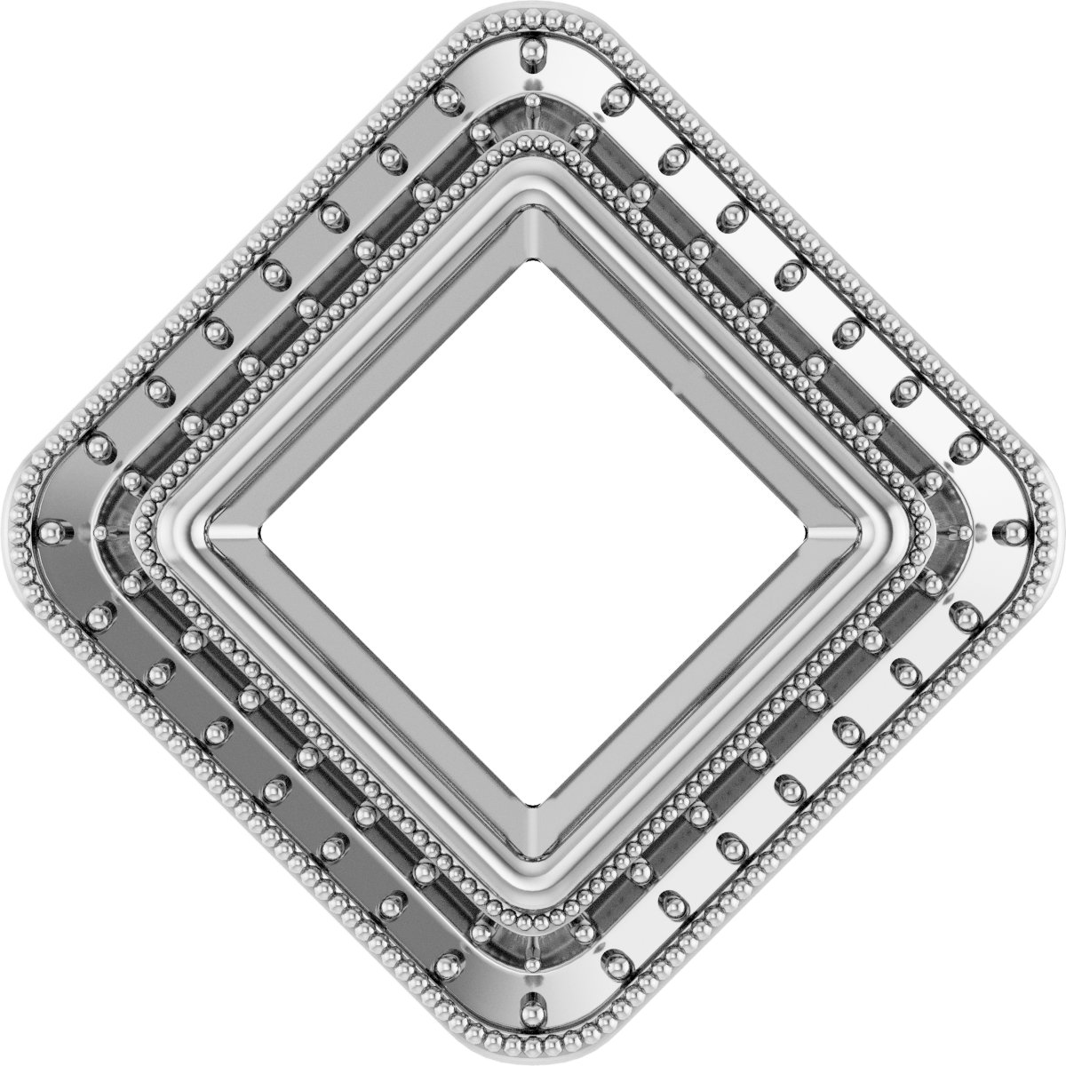 Bezel-Set Halo-Style Pendant