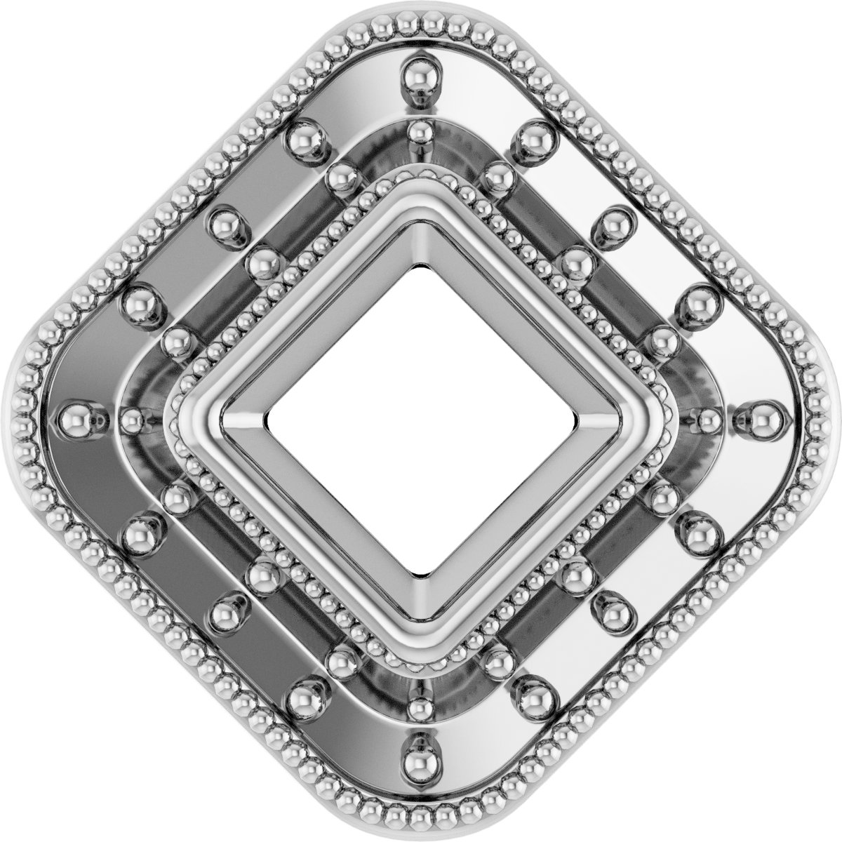 Bezel-Set Halo-Style Pendant