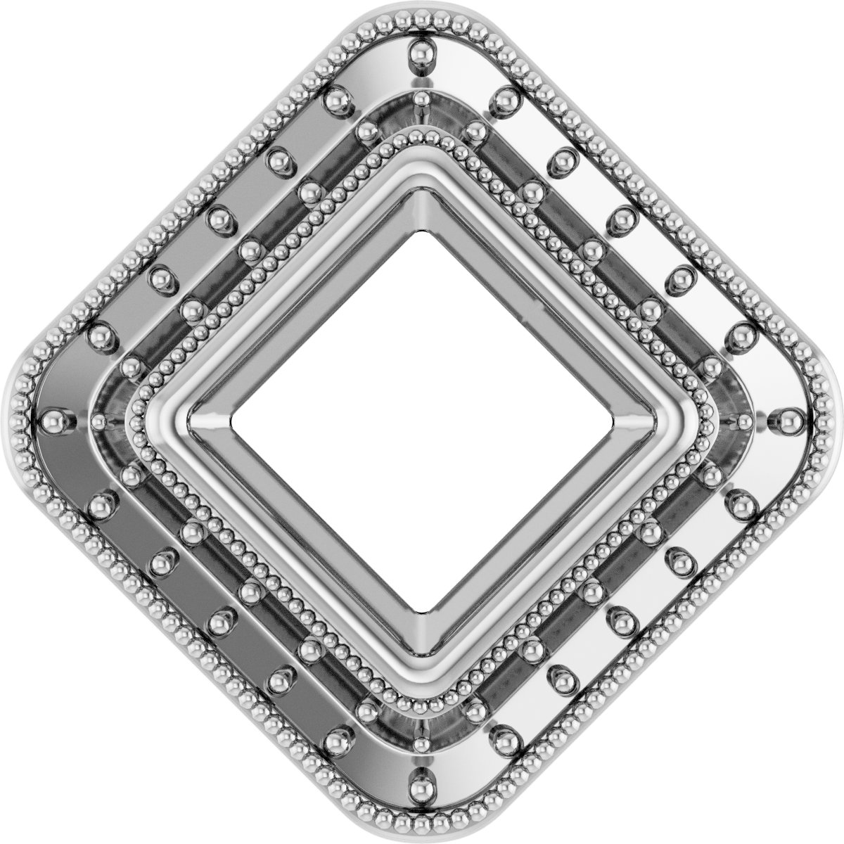 Bezel-Set Halo-Style Pendant