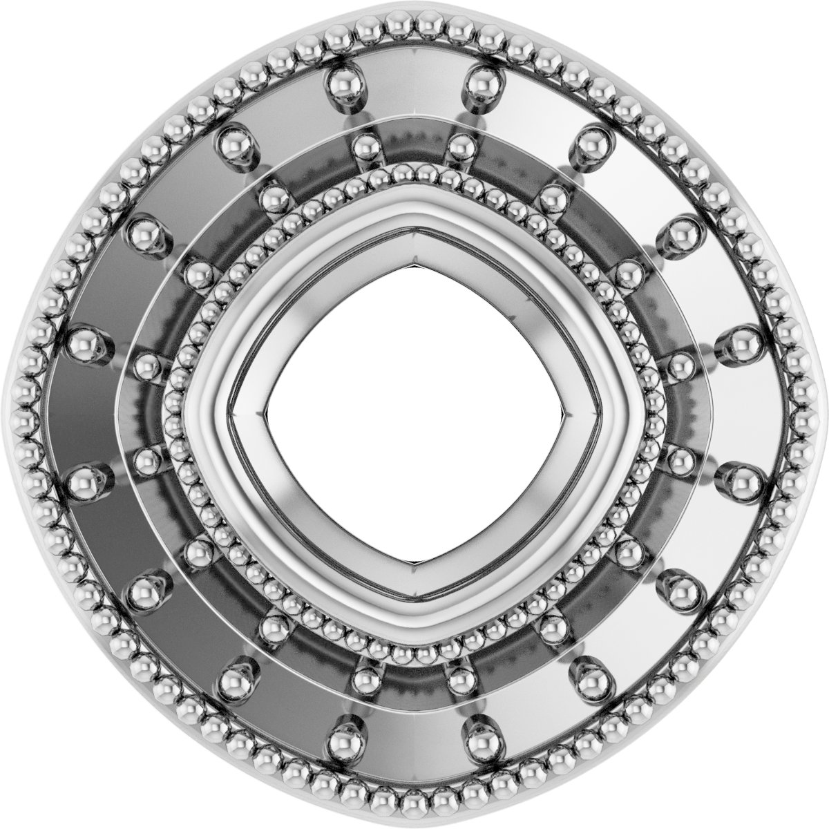 Bezel-Set Halo-Style Pendant