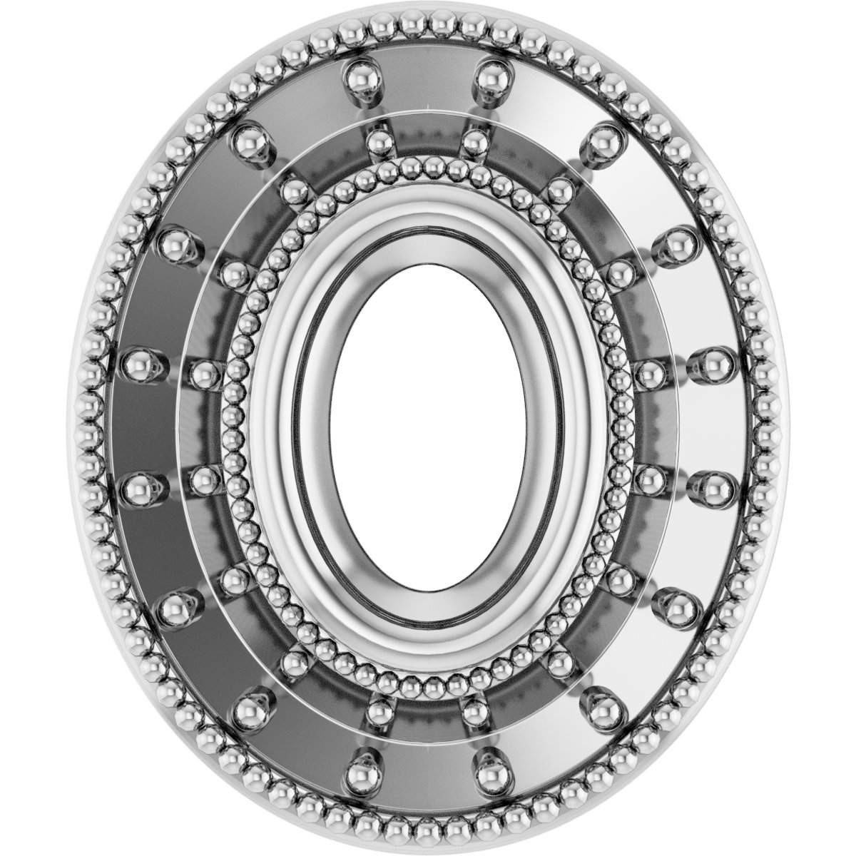 Bezel-Set Halo-Style Pendant