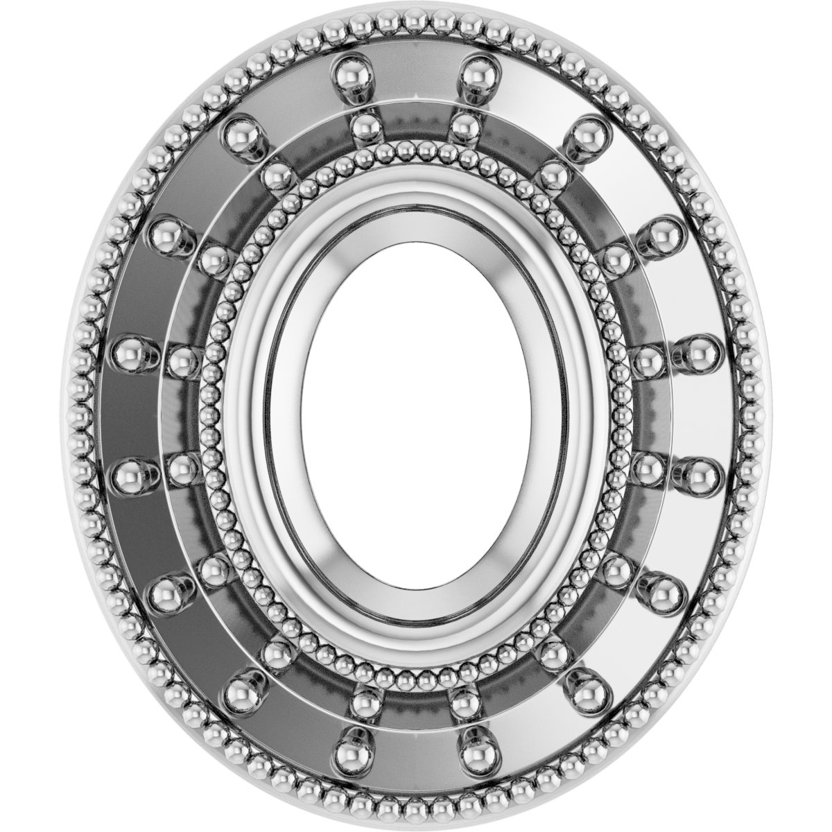 Bezel-Set Halo-Style Pendant
