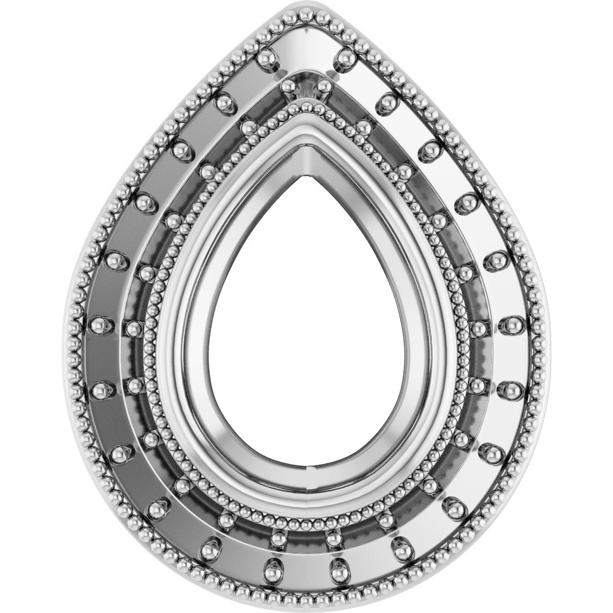 Bezel-Set Halo-Style Pendant