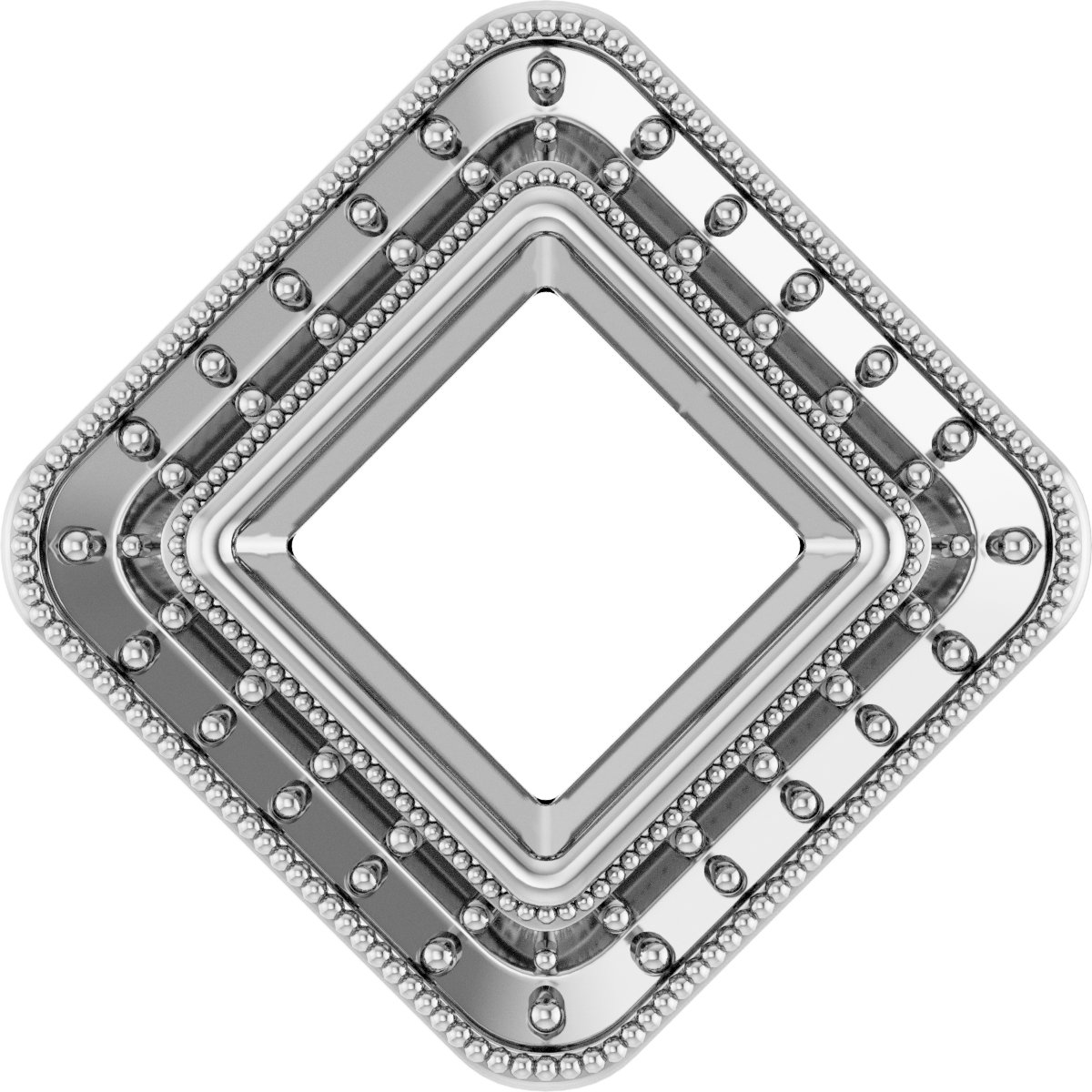 Bezel-Set Halo-Style Pendant
