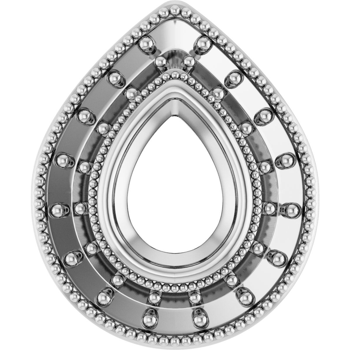 Bezel-Set Halo-Style Pendant