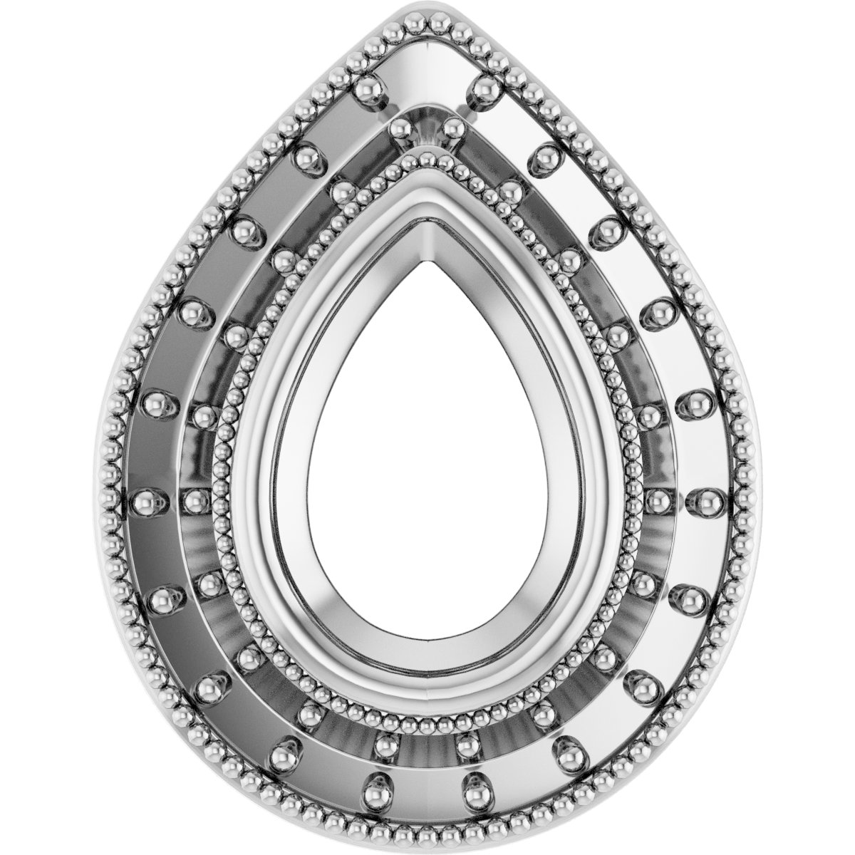 Bezel-Set Halo-Style Pendant