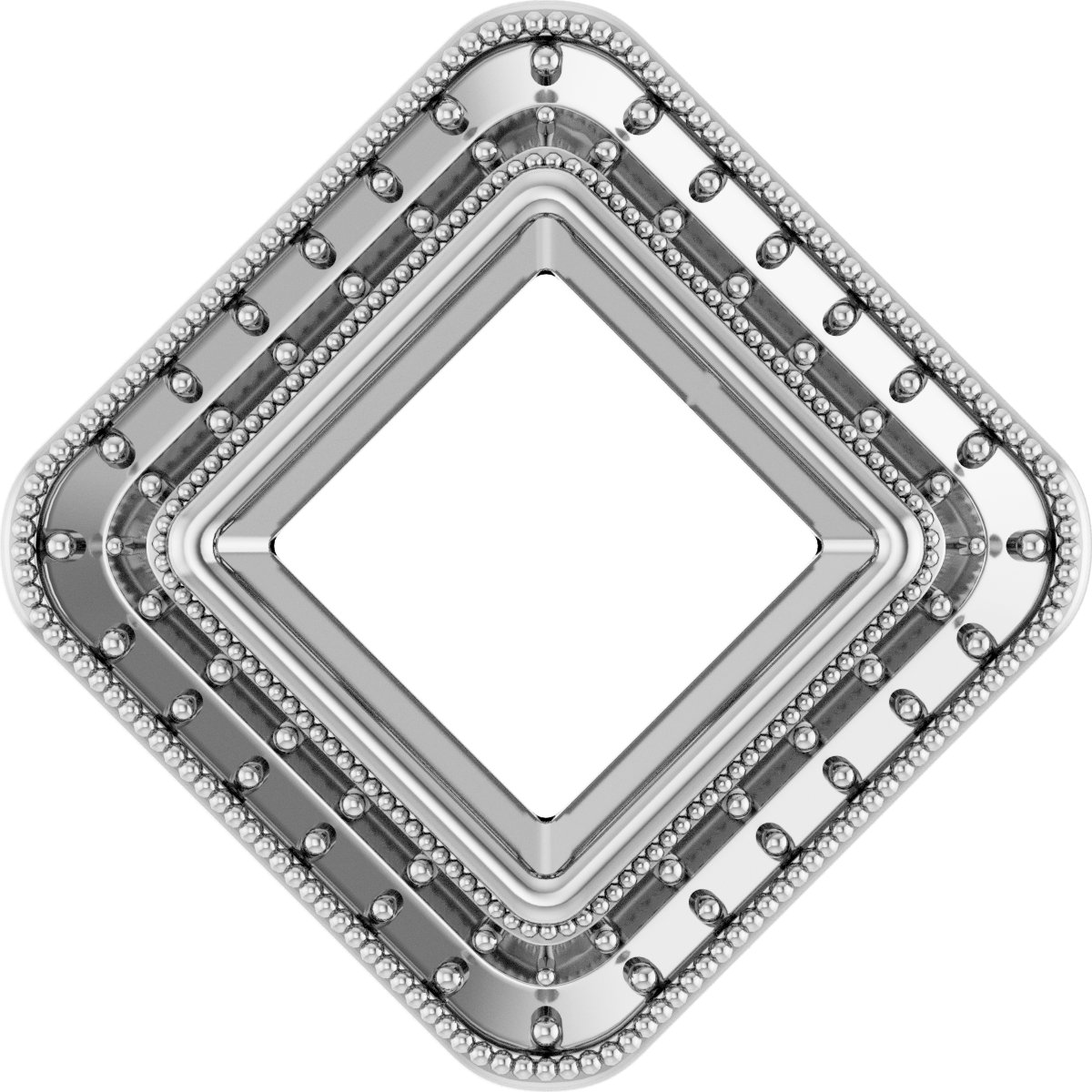 Bezel-Set Halo-Style Pendant