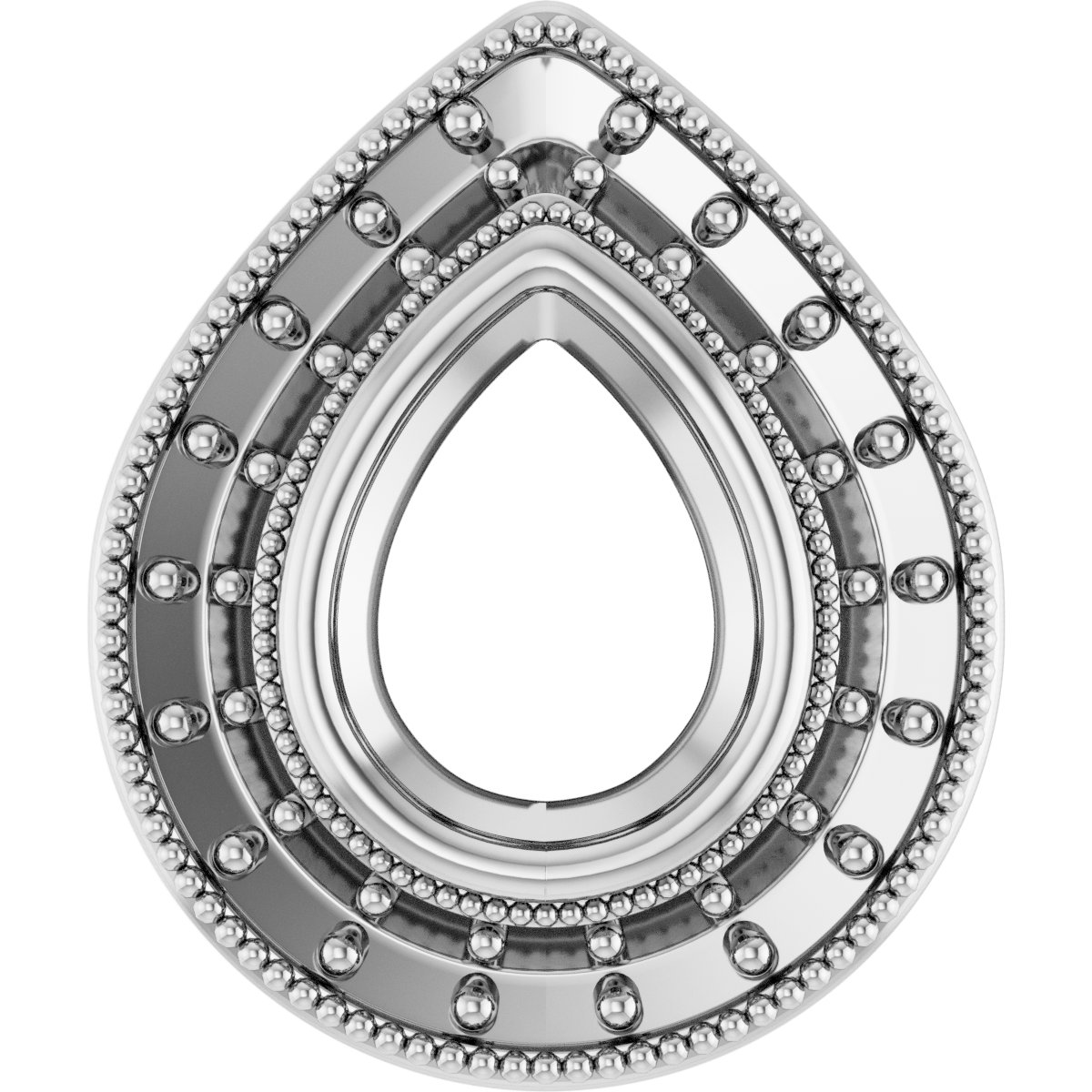 Bezel-Set Halo-Style Pendant