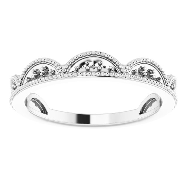 14K White 1/8 CTW Diamond Stackable Ring