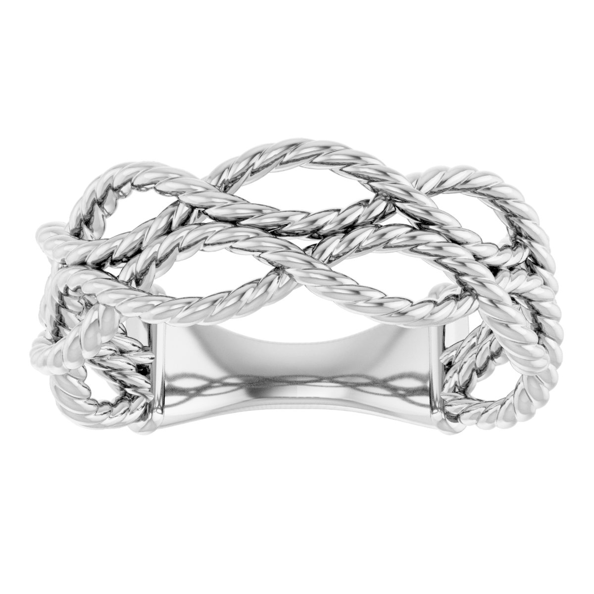 Sterling Silver Rope Ring