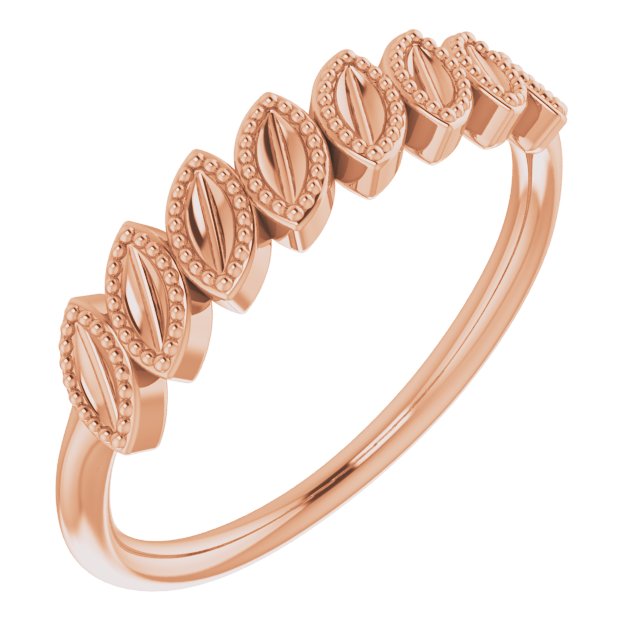 Granulated Leaf Ring