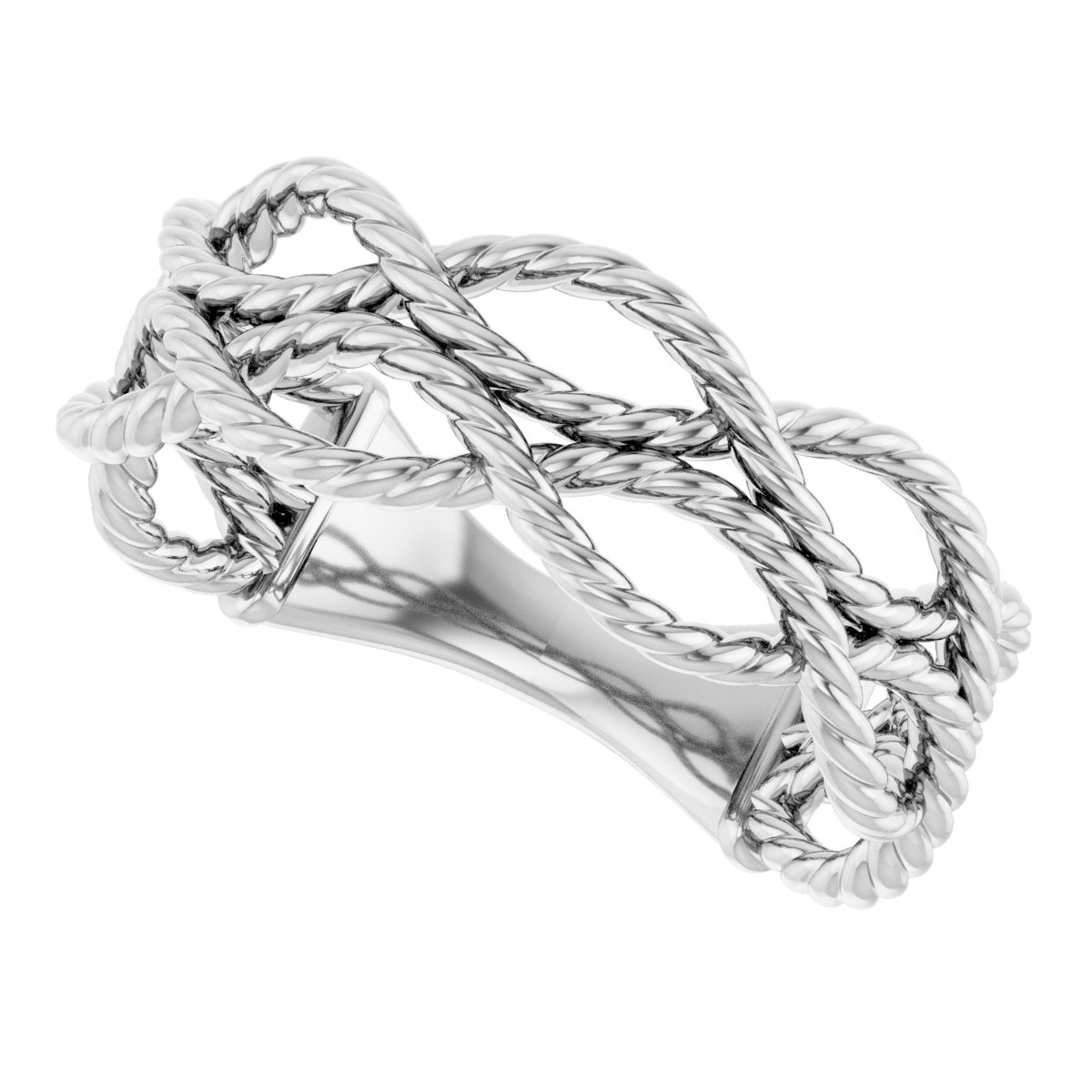 Sterling Silver Rope Ring