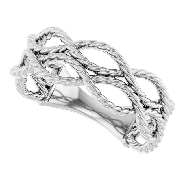 Sterling Silver Rope Ring