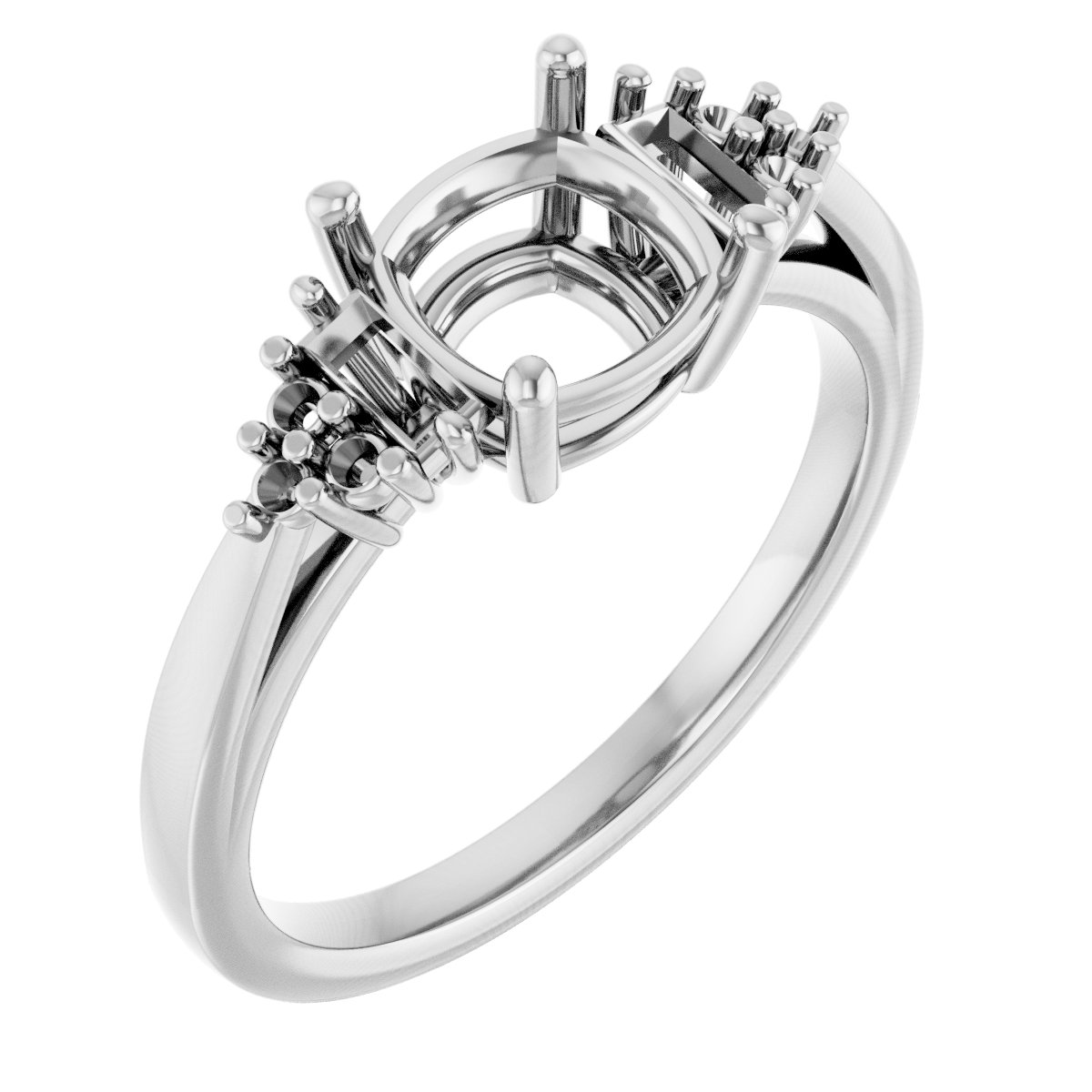 Accented Engagement Ring