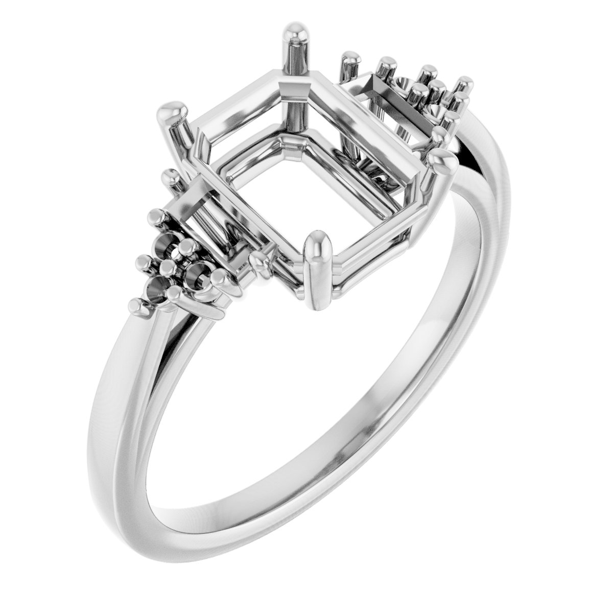 Accented Engagement Ring