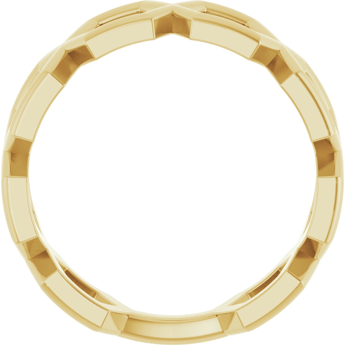 14K Yellow Geometric Ring