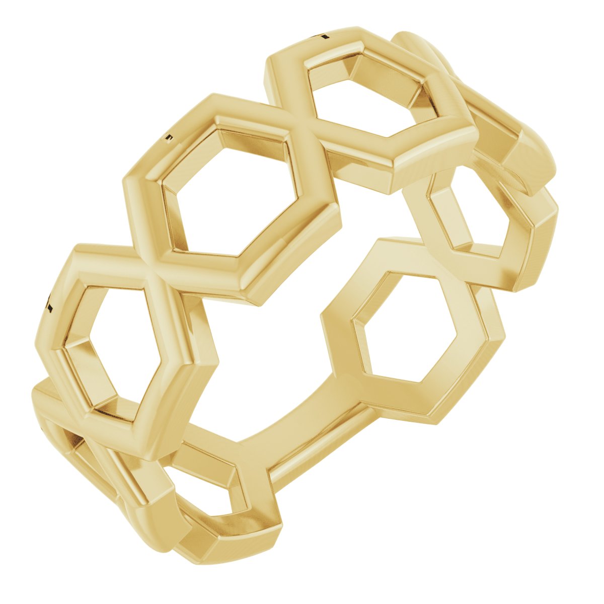 14K Yellow Geometric Ring