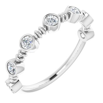 Sterling Silver .375 CTW Diamond Ring Ref 13788492