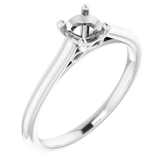 Accented Infinity-Inspired Engagement Ring