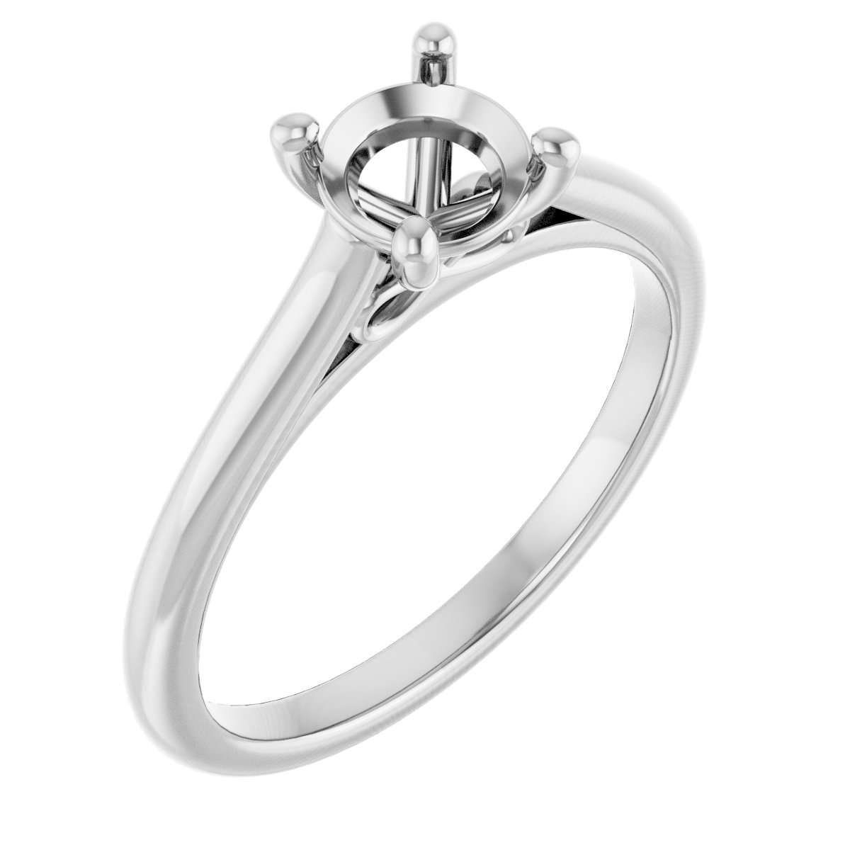 Accented Infinity-Inspired Engagement Ring