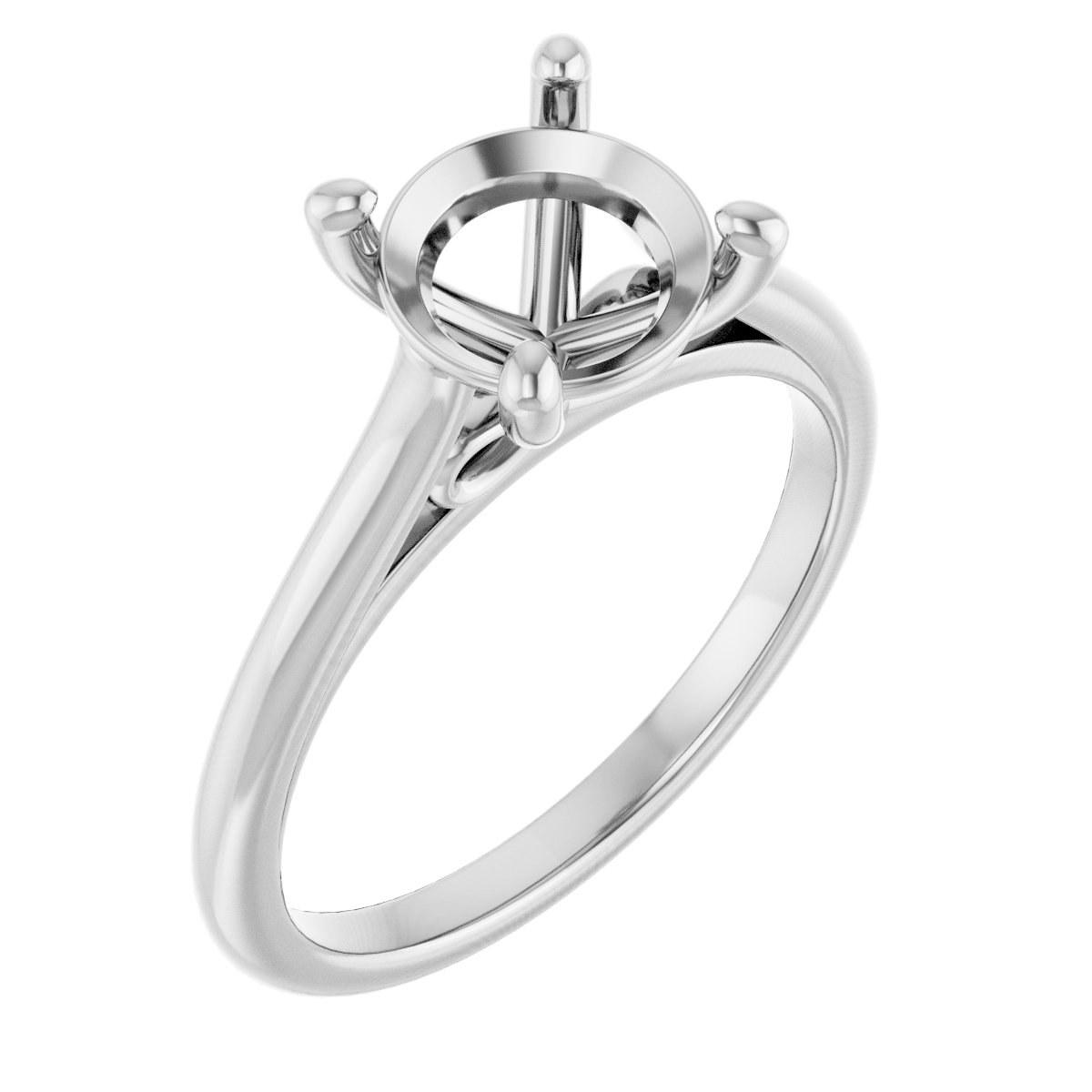 Accented Infinity-Inspired Engagement Ring