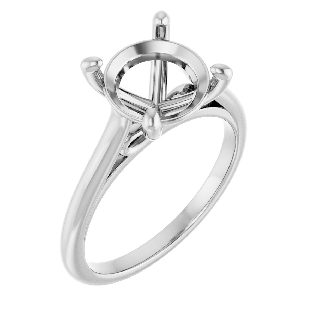 Accented Infinity-Inspired Engagement Ring