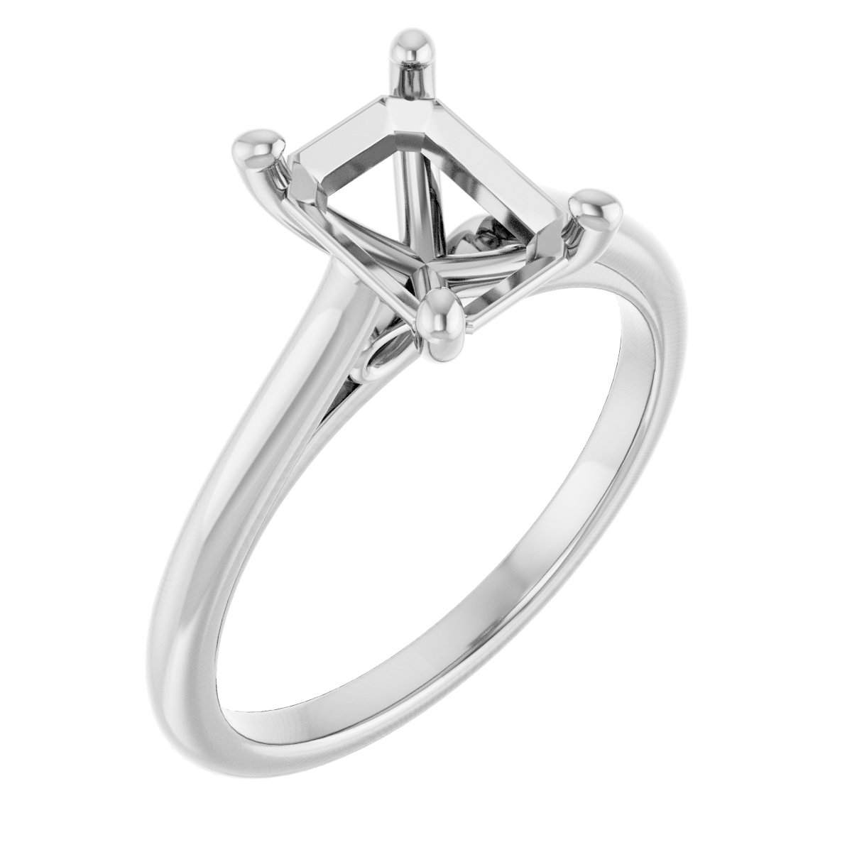 Accented Infinity-Inspired Engagement Ring