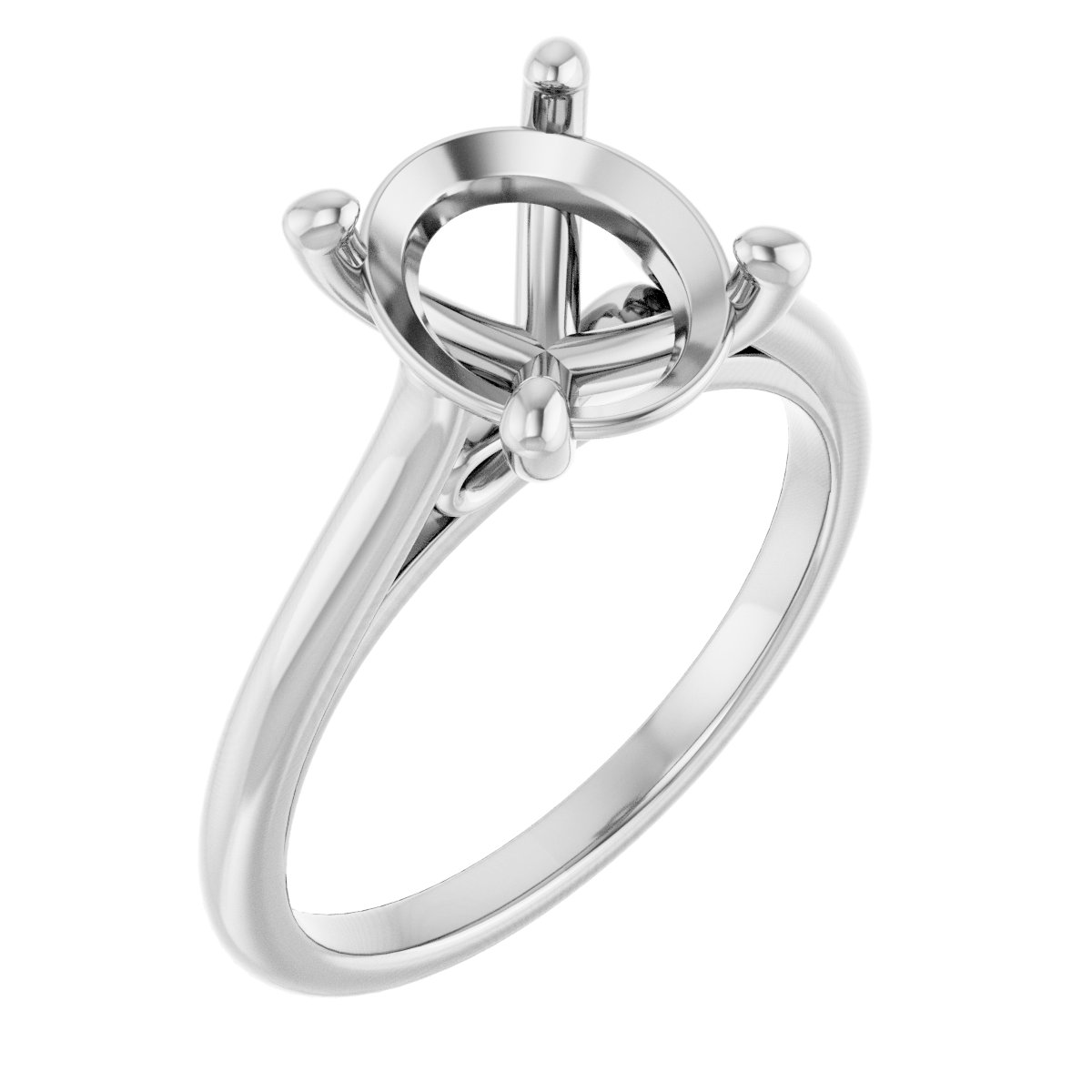 Accented Infinity-Inspired Engagement Ring
