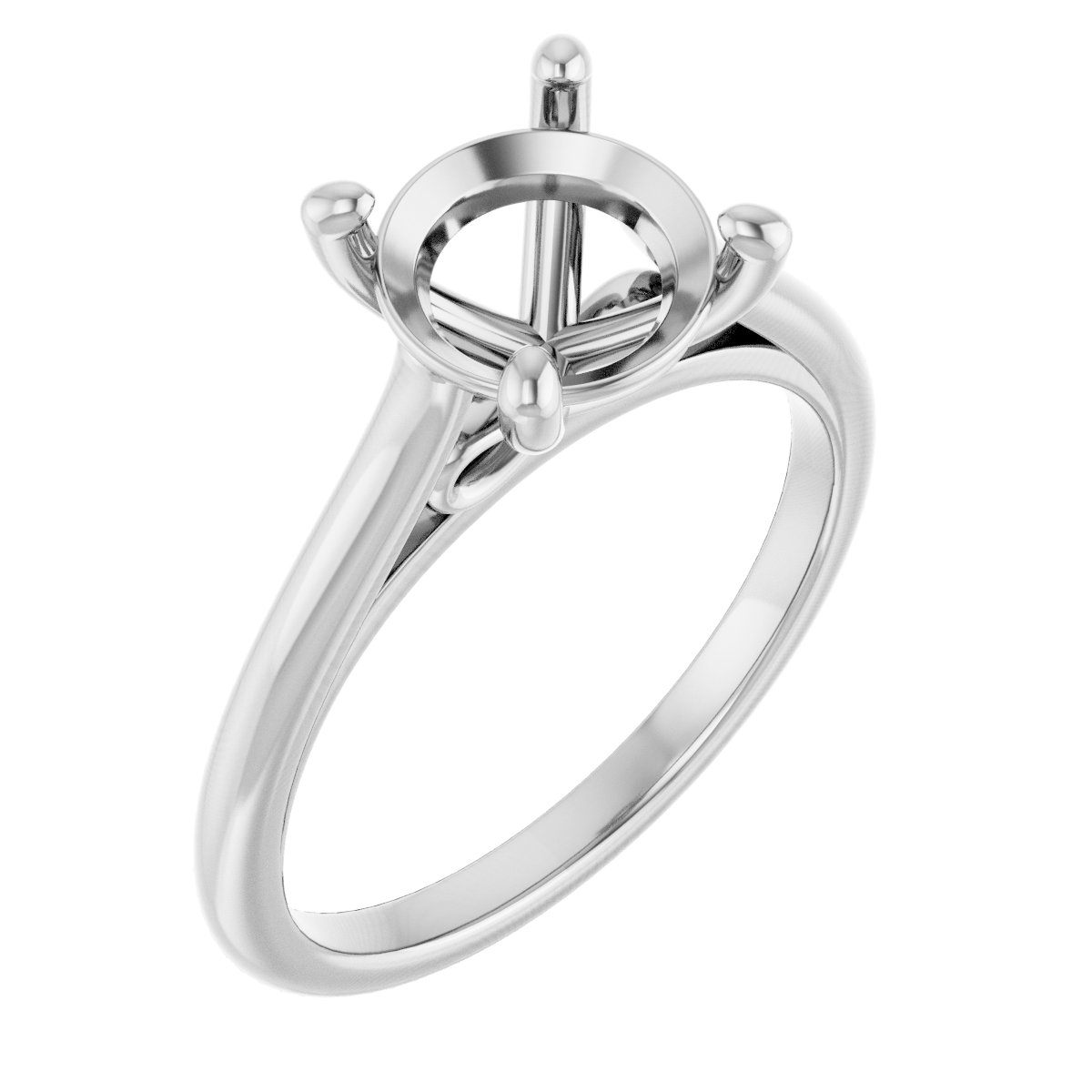 Accented Infinity-Inspired Engagement Ring