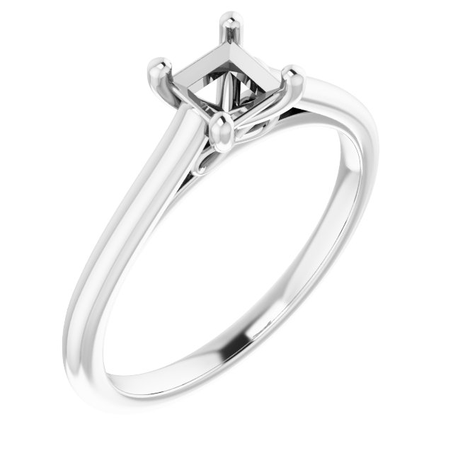 Accented Infinity-Inspired Engagement Ring
