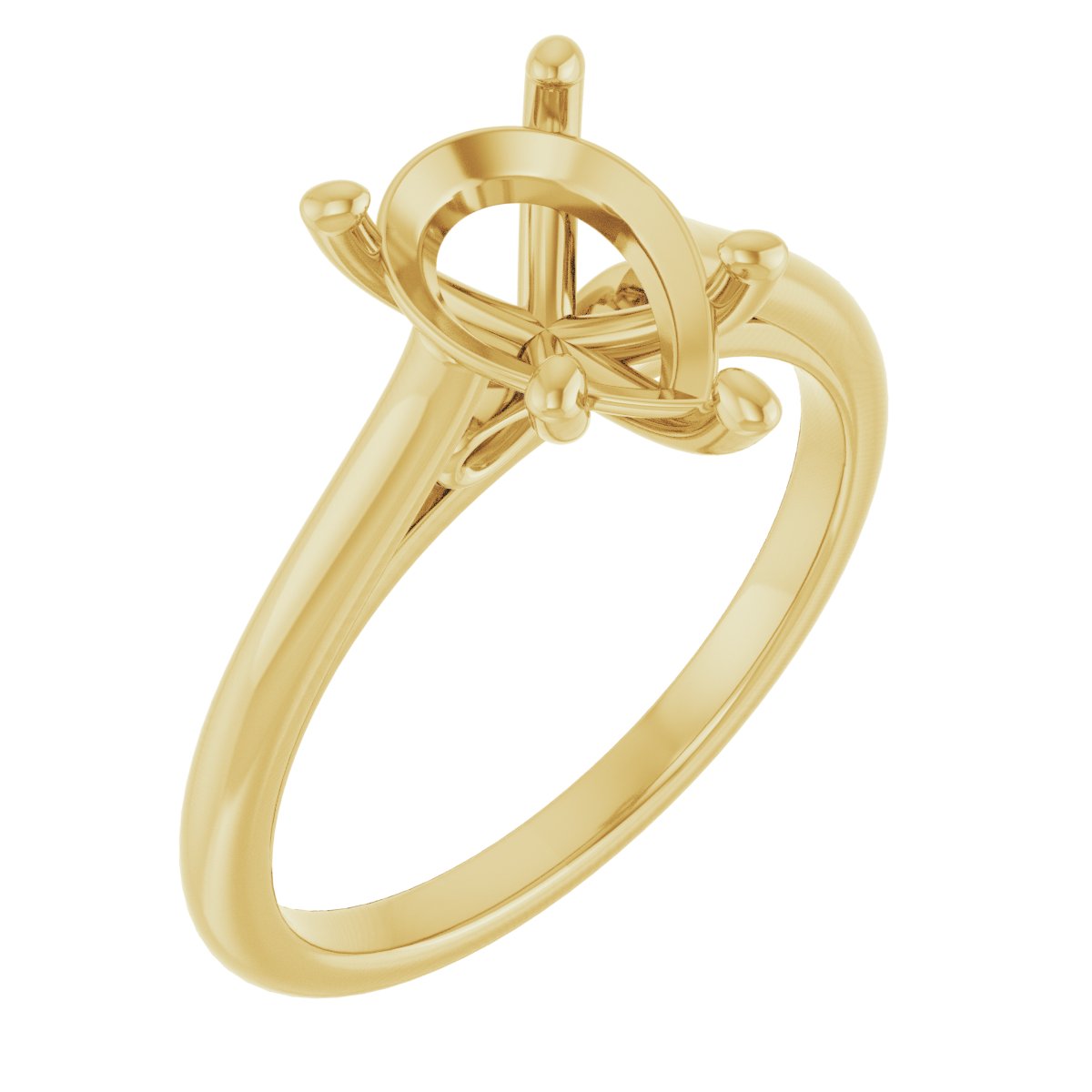 Accented Infinity-Inspired Engagement Ring