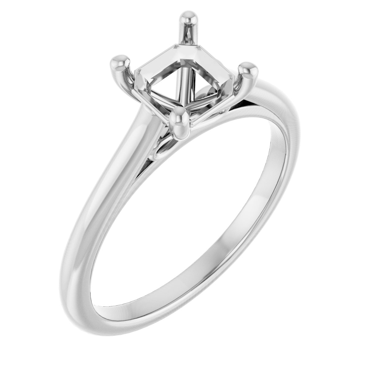 Accented Infinity-Inspired Engagement Ring