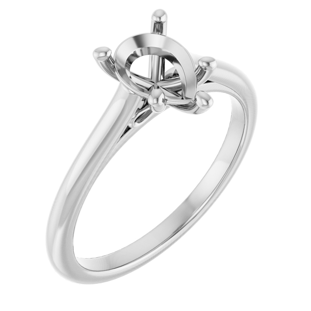 Accented Infinity-Inspired Engagement Ring