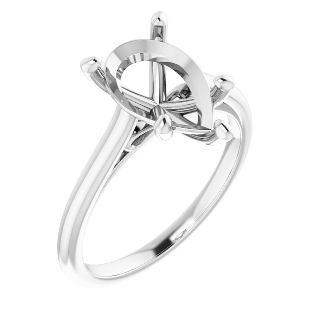 Accented Infinity-Inspired Engagement Ring