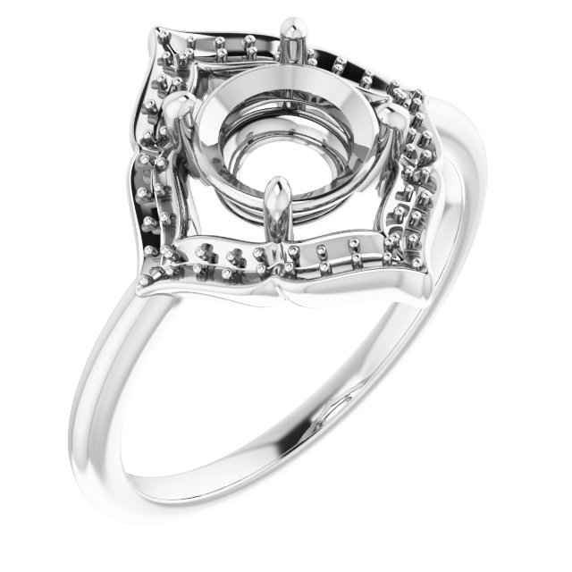 Vintage-Inspired Halo-Style Ring