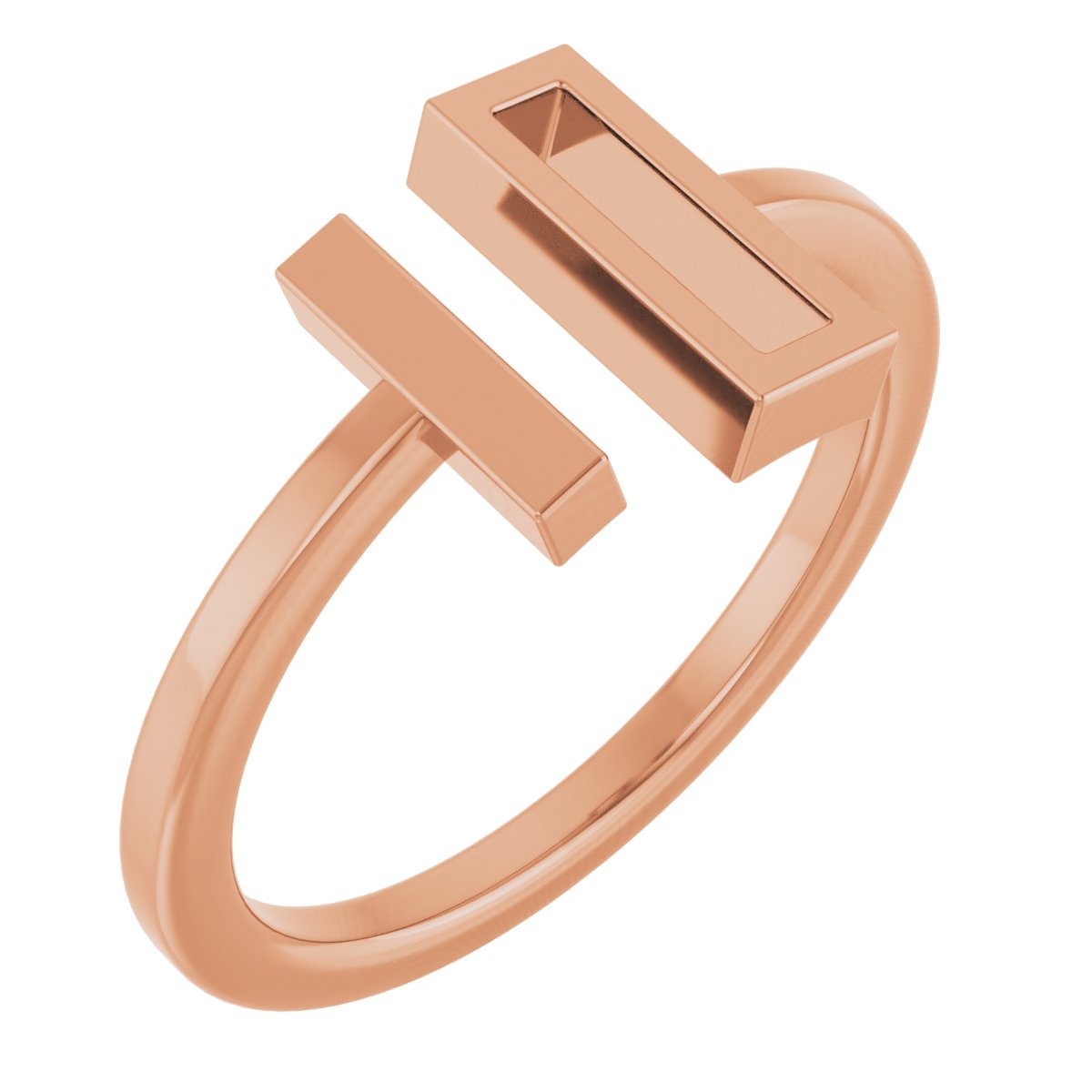 14K Rose Bar Ring