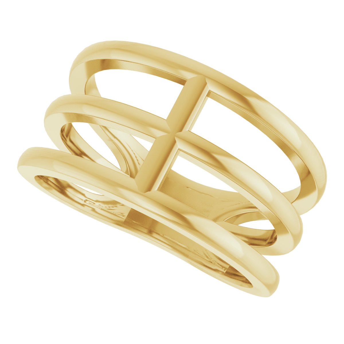 14K Yellow Negative Space Ring