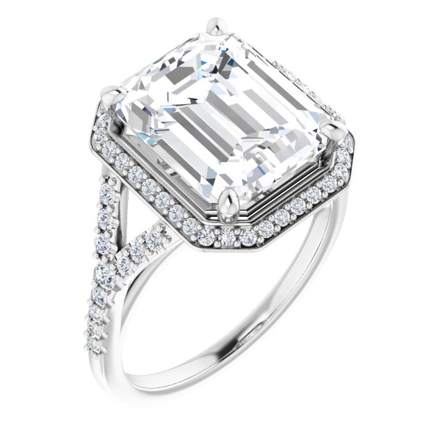 Platinum Halo Engagement Ring