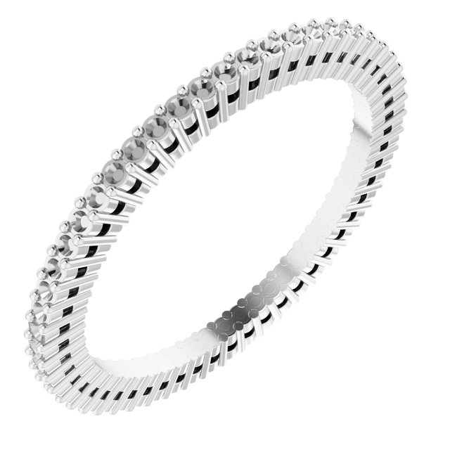 Shared-Prong Eternity Band