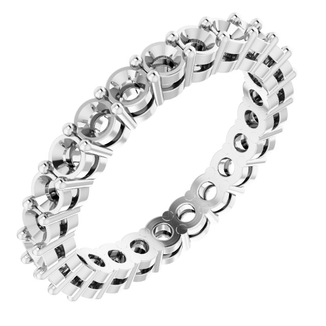 Shared-Prong Eternity Band