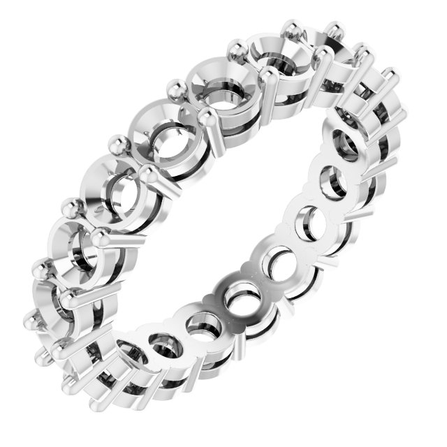 Shared-Prong Eternity Band